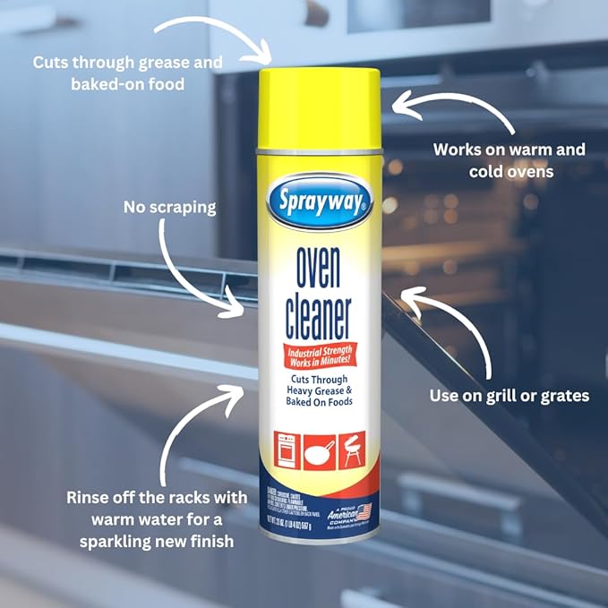 Sprayway Oven Cleaner Aerosol Spray, Cuts Through Grease & Baked-On Food | No - Image 4