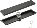 uxcell Rectangular Shower Drain, Brushed 304 Stainless Steel Odor-Proof Floor by uxcell