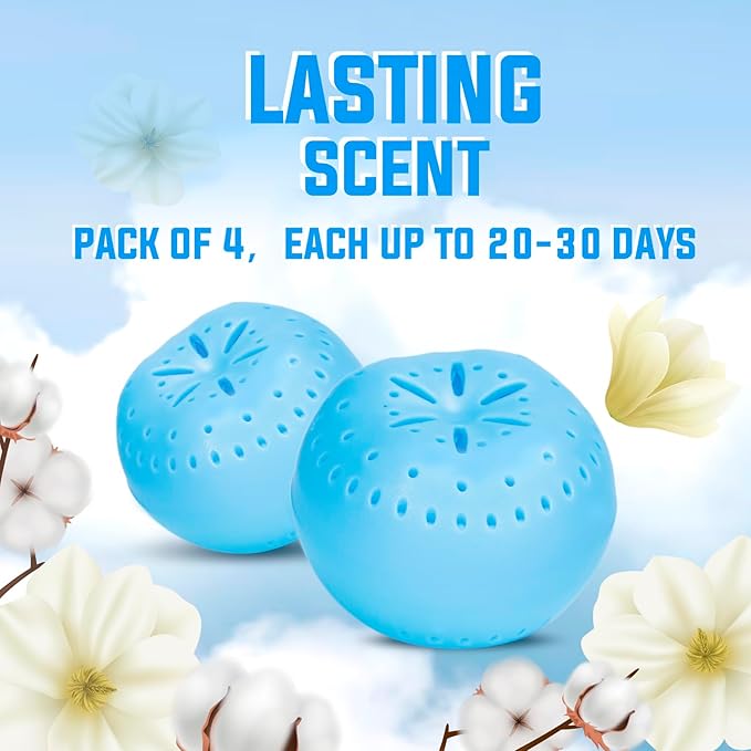 4 Pack Baking Soda Deodorizers, Fresh Scent Shoe Deodorizer Balls, Air Freshener - Image 3