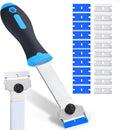 Razor Blade Scraper Tool with 10 Pcs Extra Replacement Metal and 10 Pcs Plastic by Unknown