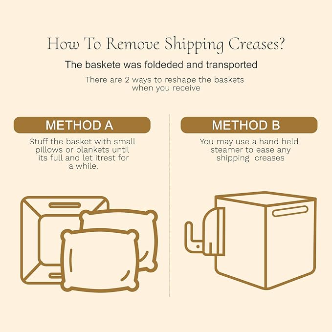 Hopegiver Woven Storage Baskets 15x11x10 Inch, 3 Pack Collapsible Cube Storage - Image 9