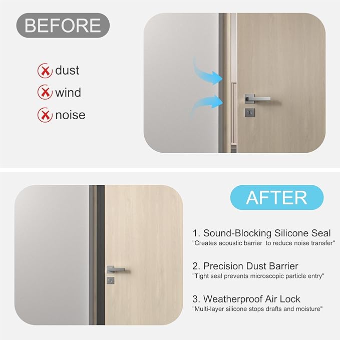 Heavy-Duty 10 ft x 3 in Weather Stripping, Extra Thick 2mm Door Draft Stopper - Image 4
