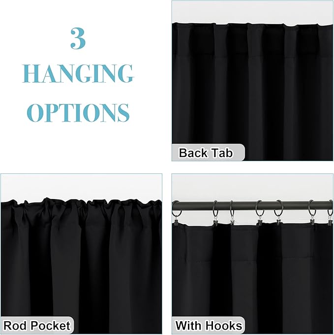 RYB HOME Bathroom Curtains Blackout - Image 6