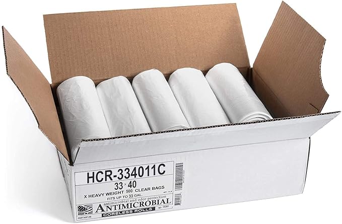 Aluf Plastics High Density Trash Bags, 33 Gallon, 11 Micron, - Image 2