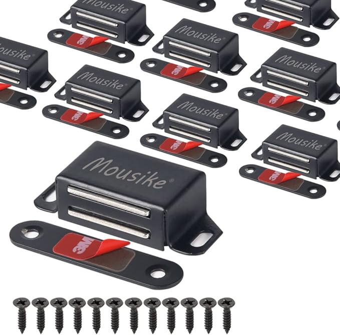 Mousike Cabinet Magnets 30lb Black Door Magnets by Mousike