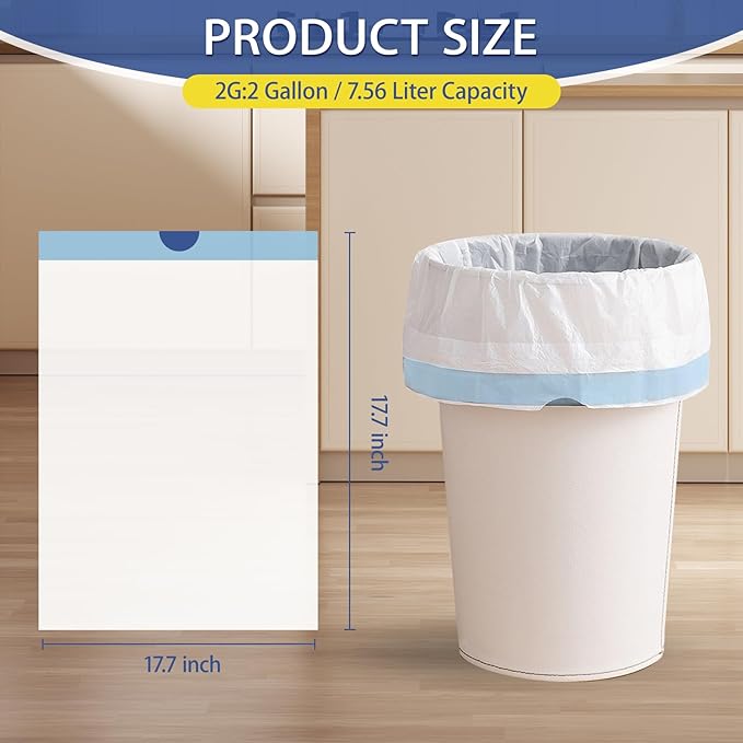 240 Count 2 Gallon Trash Bags Drawstring - Image 2
