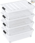 25 Quart Clear Under Bed Storage Container by Knifefish