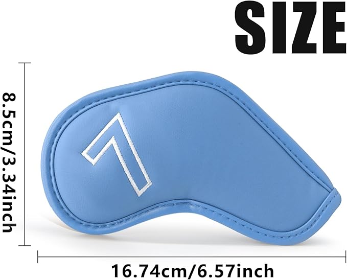 Montela Golf Iron Covers, Golf Iron Head Covers Leather Golf Iron Covers Set - Image 4