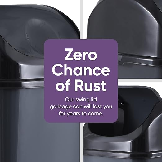Superio Kitchen Trash Can with Swing Top Lid 9 Gallon Slim Waste Bin 37 Qt - Image 6