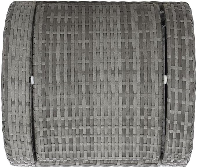Safavieh Outdoor Collection Serapis Grey Wicker Trash Bin - Image 10