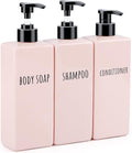 Segbeauty Refillable Shampoo and Conditioner Bottles, 500ml Empty Shower by Segbeauty