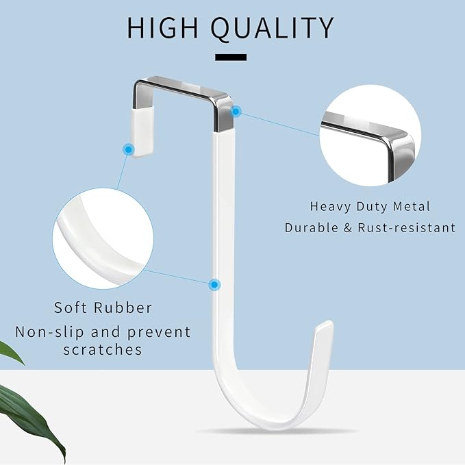 FYY 6PCS Over The Door Hooks, Door Hangers Hooks - Image 3