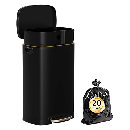 13 Gallon Trash Can with Lid, 50L Fingerprint Proof Stainless Steel Kitchen - Image 7