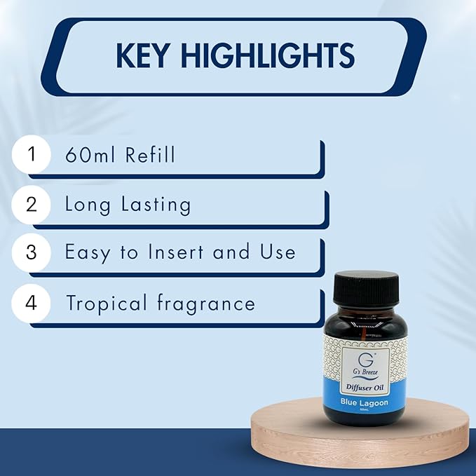 G's Breeze Blue Lagoon Diffuser Oil Refill - Image 8