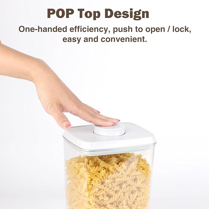 8 Pcs Pop Food Storage Containers Airtight Food Storage Containers Set - Image 2