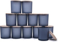 14 OZ Thick Candle Jars for Making Candles 12 Pcs, 3 Wick Empty Jars by Showin