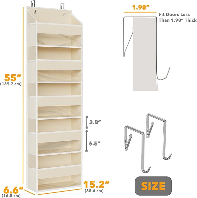 SpaceAid 2 Pack Over The Door Organizer - Image 2