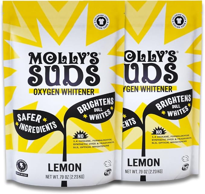 Molly's Suds Oxygen Whitener | Powerful Bleach Alternative, Chlorine Free & by MollysSuds