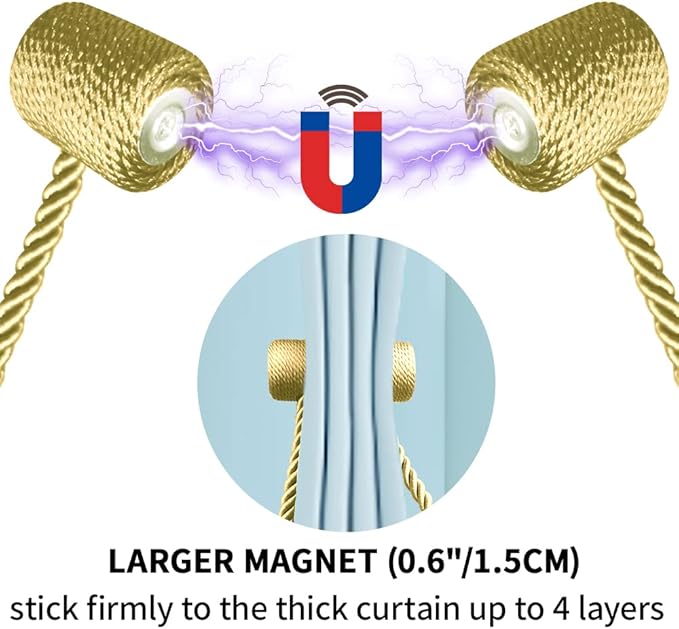 18 Inch Strong Magnetic Curtain Tiebacks, Curtain Holdbacks Modern Upgrade - Image 6