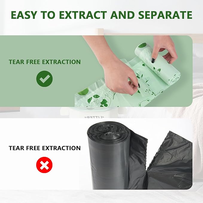 VOK 8 Gallon Trash Bags Drawstring, Medium Trash Bags - Image 3