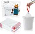 3 Gallon Trash bag Small White Drawstring Trash Bags, Tear-Free Heavy Duty by XUXRUS