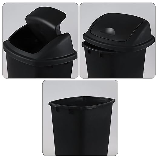 10 Gallon Plastic Swing Top Trash Cans - Image 3