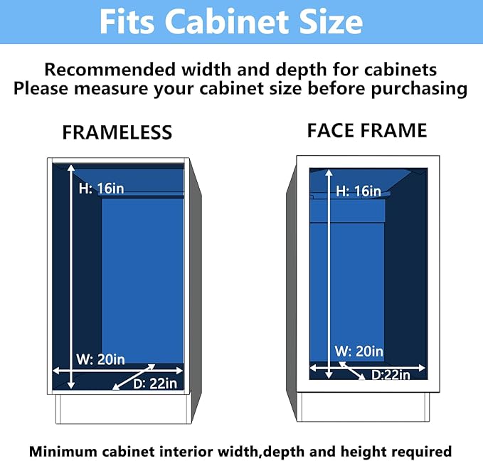 2 Tier Individual Pull Out Cabinet Organizer 19½" W x 21½" D, Heavy Duty - Image 4