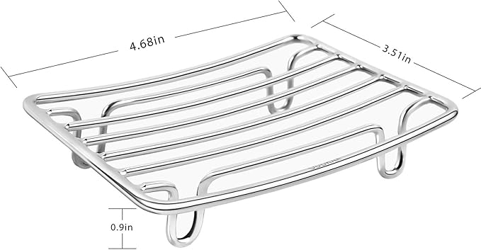 Bar Soap Dish Holder for Shower Bathroom Stainless Steel Rust Proof Self - Image 6
