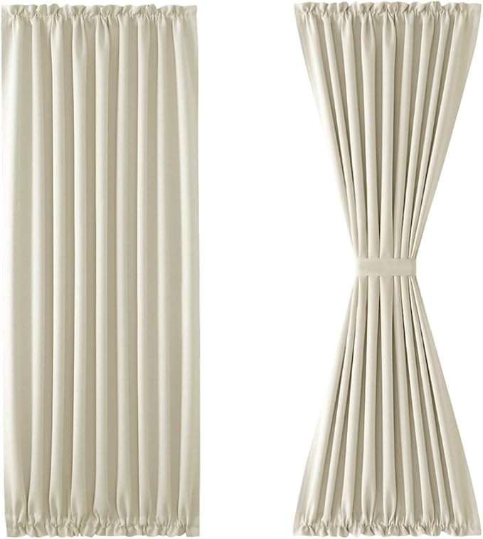 DWCN French Door Curtains – Rod Pocket Thermal Blackout Curtain - Image 7