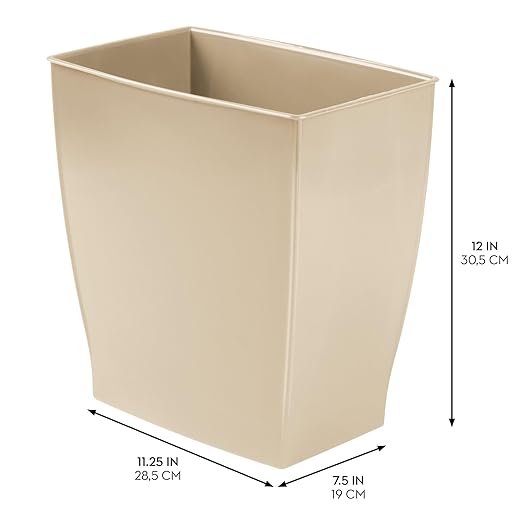iDesign Small Bathroom Trash Can, Made in USA - Image 3