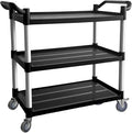 Plastic Utility Cart with Anti-Tangle Wheels, Solid Armrests, 450 Lbs Heavy by Unknown