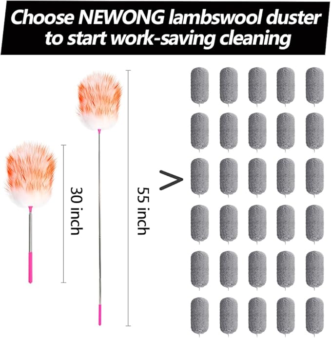 5PCS Extendable Lambswool Duster - Image 3