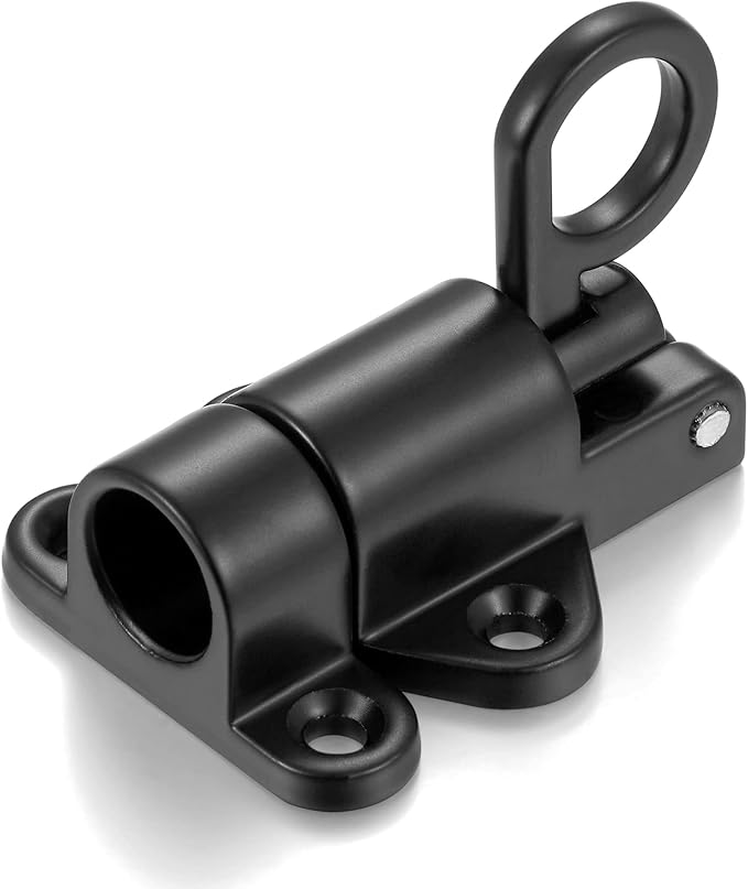 3 Packs Self-Closing Latches，Black Spring Door Lock，Resilient Bolt Latch - Image 7