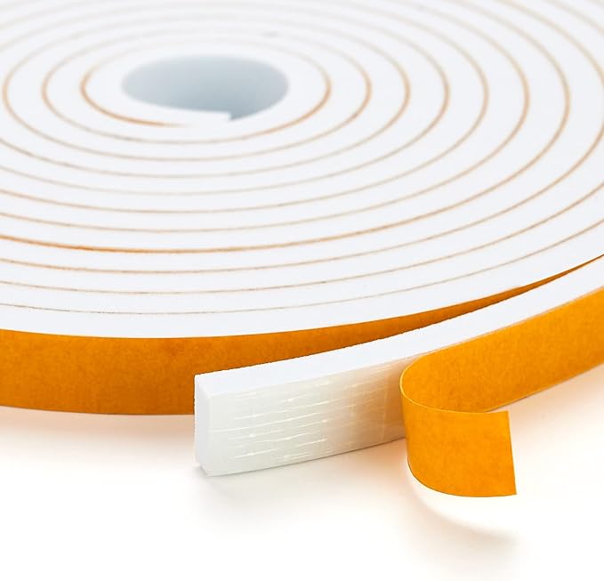 50 Feet Weather Stripping Door Seal, 1/4" Wide X 1/8" Thick Door Seal Strip by Ravinte