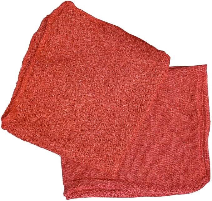 Auto Mechanic Shop Towels, 12 Pack Red - Image 3