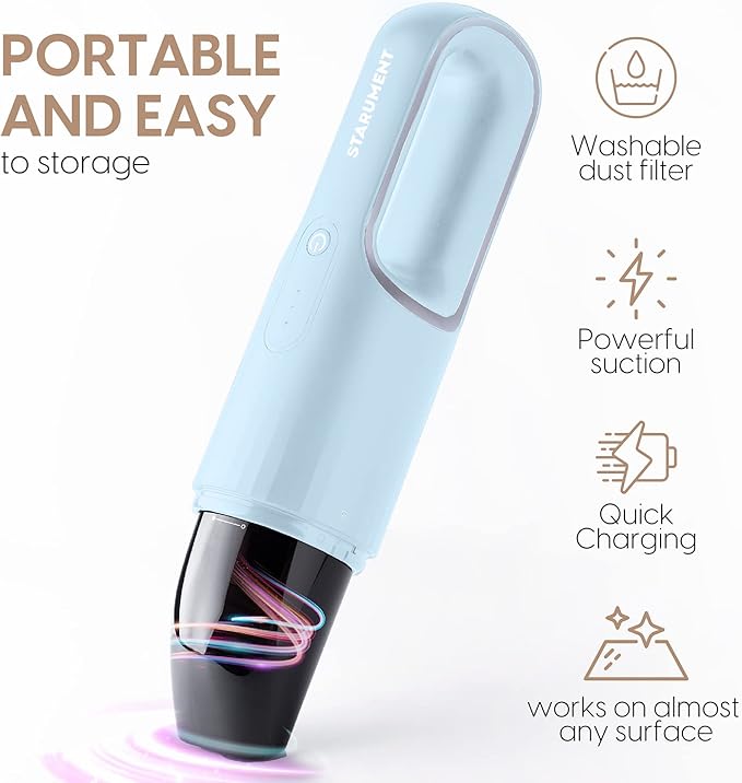 STARUMENT Portable Hand Vacuum Cleaner Handheld Cordless Cleaner - Image 6