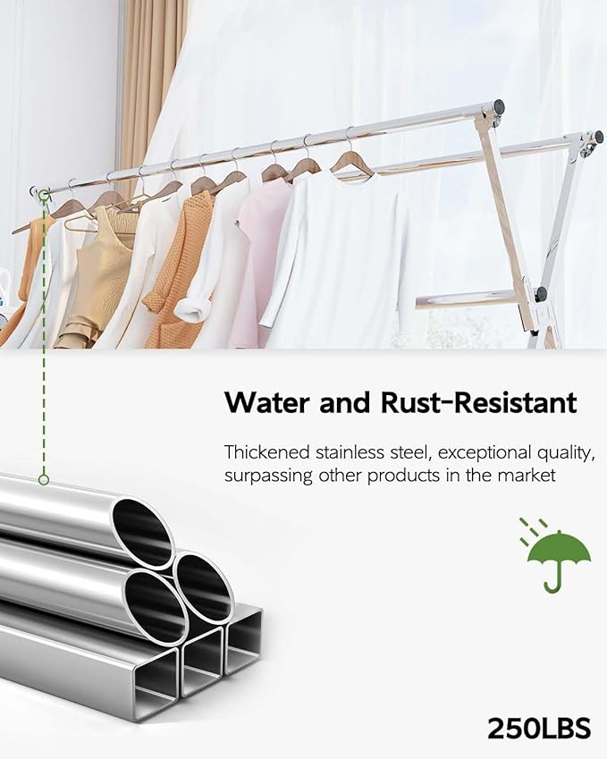 Clothes Drying Rack 79 Inches Folding Indoor Outdoor, Drying Rack Clothing - Image 6