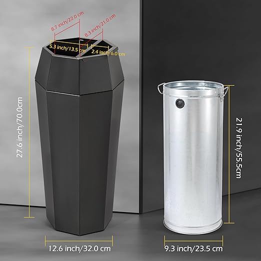 Dyna-Living Commercial Heavy-Duty Trash Cans Outdoor Garbage Can - Image 5