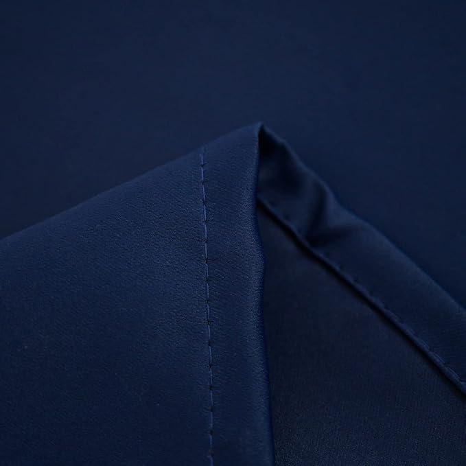 Pickluc Navy Blue Cafe Curtain 30 Inches Length, Rod Pocket Small Kitchen - Image 7