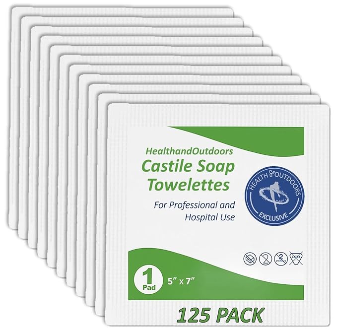HAO Castile Soap Cleansing Towelettes 125 Count Refreshing Scented Wipes White - Image 6