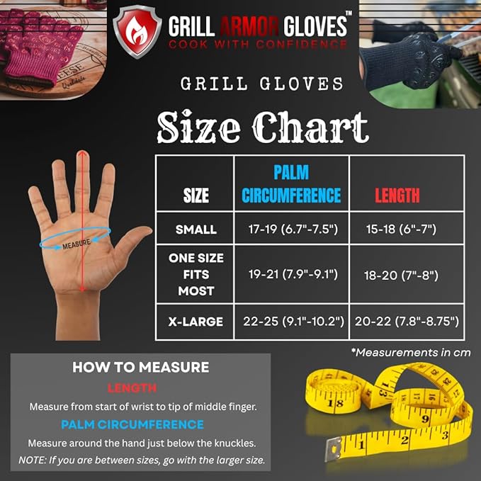 Grill Armor Oven Gloves 932°F Extreme Heat & Cut Resistant Oven Mitts - Image 5