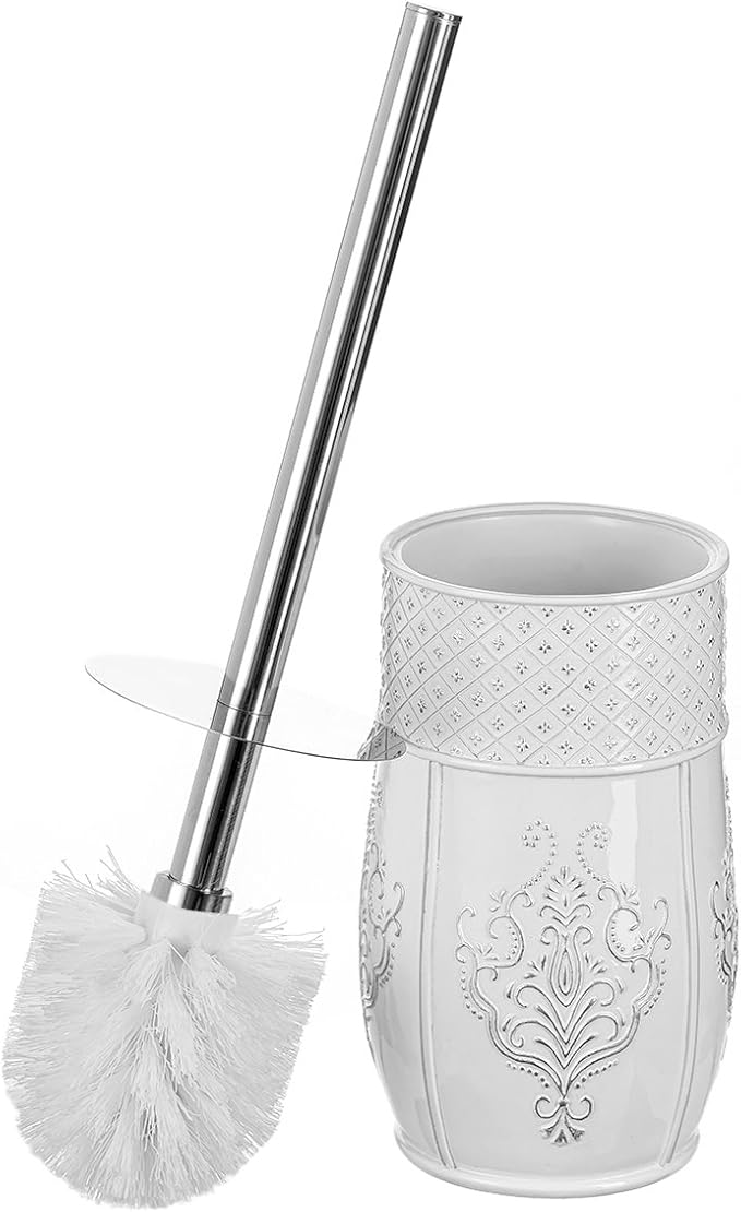 Creative Scents White Toilet Brush and Holder - Image 5