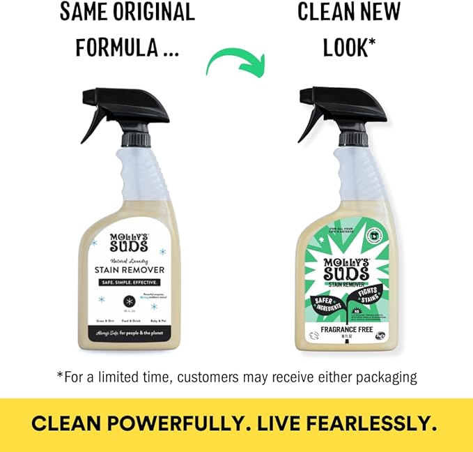 Molly's Suds Stain Remover Spray | Gentle Yet Powerful, Simple Ingredients) - Image 2