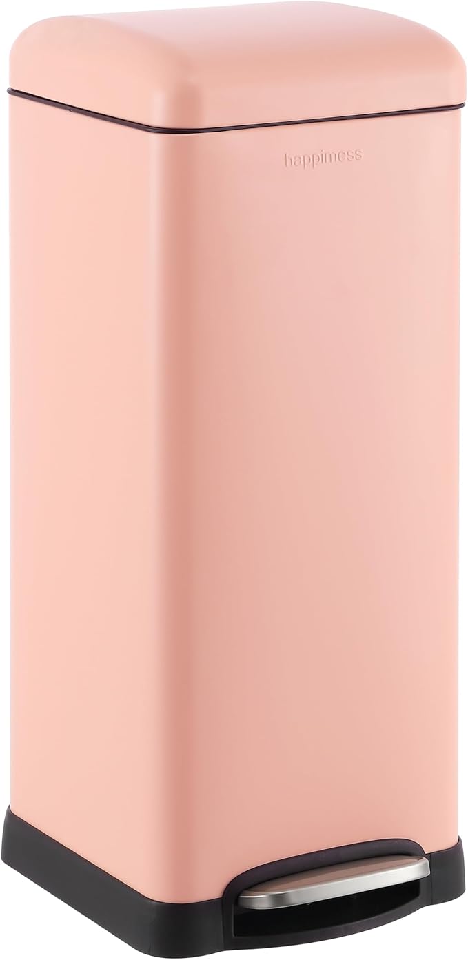 happimess HPM1007J Betty Retro 8-Gallon Step-Open Trash Can, Fingerprint by Happimess