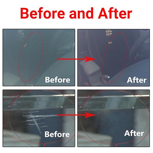 Windshield Scratch Remover Set Glass Polishing Kit Abrasive Discs Polish Pads - Image 5