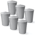 Plexon Round Trash Can 13 Gallon, Vintage Metal Outdoor Trash Can by Plexon