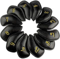 CRAFTSMAN GOLF 12pcs or 1pc Thick Synthetic Leather Golf Iron Head Covers Set by CRAFTSMANGOLF
