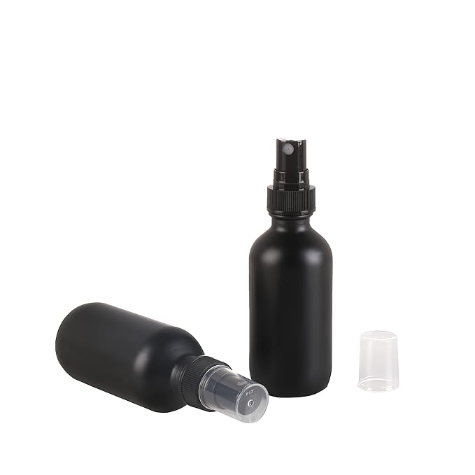 Frosted Black Glass Small Spray Bottle 2 oz 24 Packs, Fine Mist Sprayer Small - Image 7