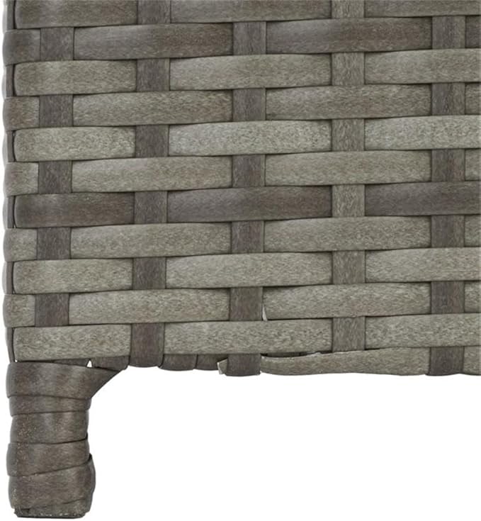 Safavieh Outdoor Collection Serapis Grey Wicker Trash Bin - Image 3
