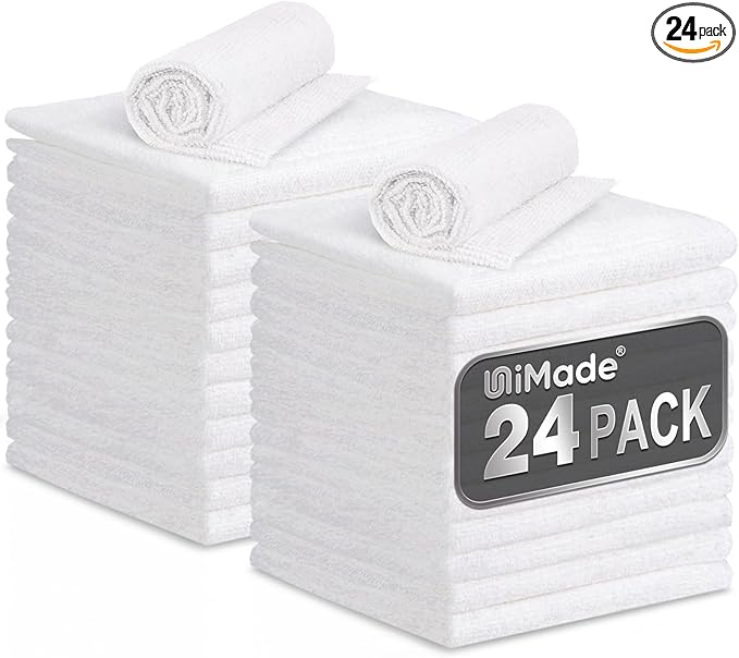 Microfiber Cleaning Cloth, 24 Pack Soft Towel by Unimade